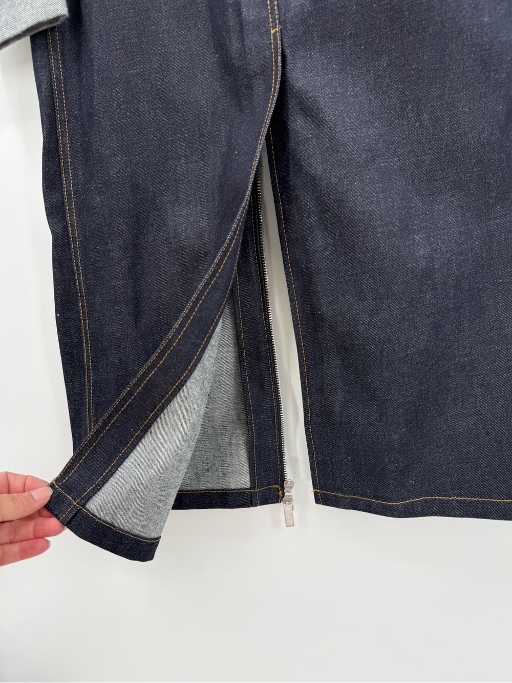 Helmut Lang Raw Indigo Denim Trench Size XS - Picture 15 of 16